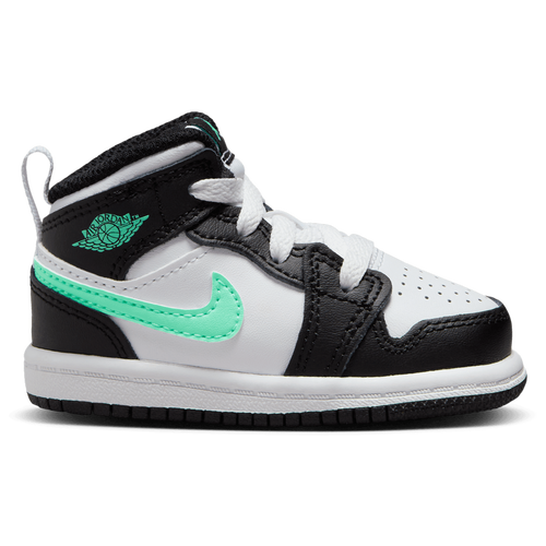 

Boys Jordan Jordan AJ 1 Mid - Boys' Toddler Basketball Shoe White/Green/Black Size 04.0