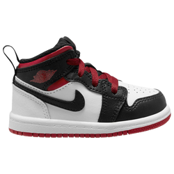 Jordan 1 mid gym red/black/white preschool boys' shoe best sale