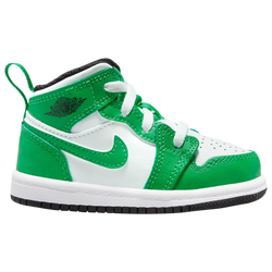 Boys' Toddler - Jordan AJ 1 Mid - White/Green/Black