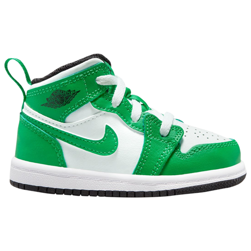 Jordan Kids'  1 Mid Sneakers In Green/black/white