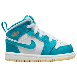 Boys' Toddler - Jordan AJ 1 Mid - Blue/Gold/White