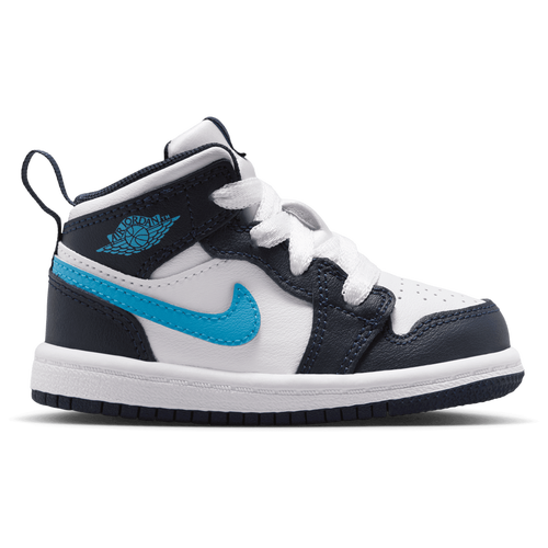 Jordan AJ 1 Mid - Jordan White/Obsidian Dark Powder Blue