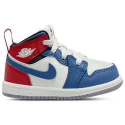 Girls' Toddler - Jordan AJ 1 Mid - True Blue/Varsity Red/Summit White