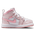 Jordan AJ 1 Mid - Girls' Toddler Pearl Pink/Medium Soft Pink/White