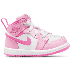 Girls' Toddler - Jordan AJ1 Mid - Pink Foam/Pink Foam/China Rose