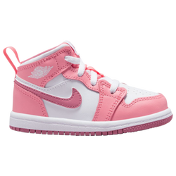 Girls' Toddler - Jordan AJ 1 Mid - White/Pink/Pink