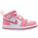 Jordan AJ 1 Mid - Girls' Toddler White/Pink/Pink
