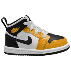 Boys' Toddler - Jordan AJ1 MID SS - Black/Yellow/White