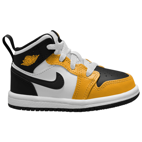 

Boys Jordan Jordan AJ1 MID SS - Boys' Toddler Shoe Black/Yellow/White Size 10.0