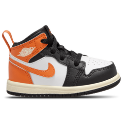 Boys' Toddler - Jordan AJ 1 Mid - White/Starfish/Black