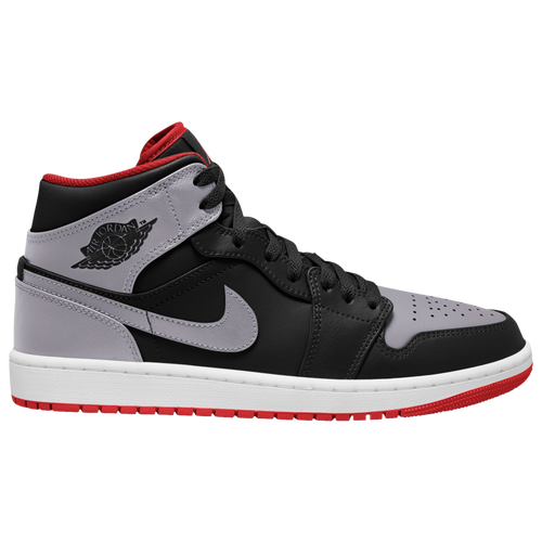 

Jordan Mens Jordan AJ 1 Mid - Mens Basketball Shoes Cement Grey/Fire Red/Black Size 10.0
