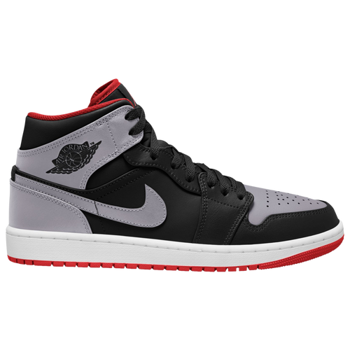 

Jordan Mens Jordan AJ 1 Mid - Mens Basketball Shoes Black/Cement Grey/Fire Red Size 12.5