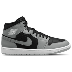 Men's - Jordan AJ 1 Mid - Lt Smoke Gray/Black/White