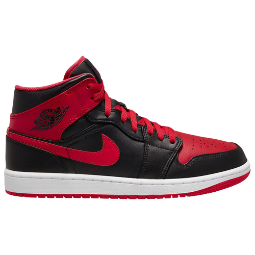 Jordan aj 1 hotsell mid red black white