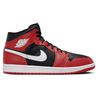 Air Jordan 1 Mid Black White Gym Red 10