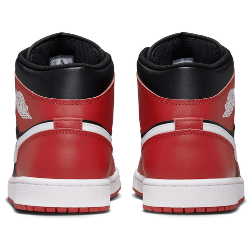 Jordan aj 1 mid red black white on sale