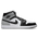 Jordan AJ 1 Mid - Men's Light Smoke Grey/Black/White