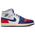 Jordan AJ 1 Mid - Men's White/Deep Royal Blue/University Red