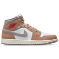 Jordan AJ 1 Mid - Jordan Hemp/Fire Red White
