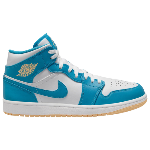 

Jordan Mens Jordan AJ 1 Mid - Mens Basketball Shoes Aqua/Celestial Gold/White Size 8.5