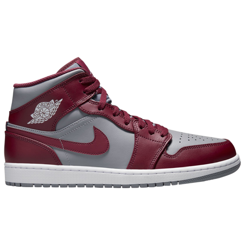 

Jordan Mens Jordan AJ 1 Mid - Mens Basketball Shoes Red/White/Grey Size 09.5