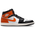 Jordan AJ 1 Mid - Men's White/Starfish/Black