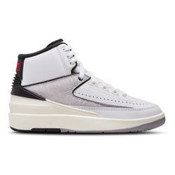 Boys' Grade School - Jordan Retro 2 - White/Fire Red/Black