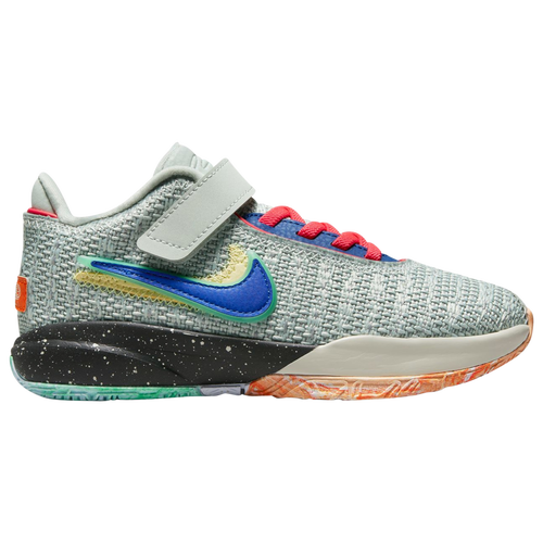 

Nike Boys Nike LeBron XX - Boys' Preschool Shoes Silver/Blue Size 13.0
