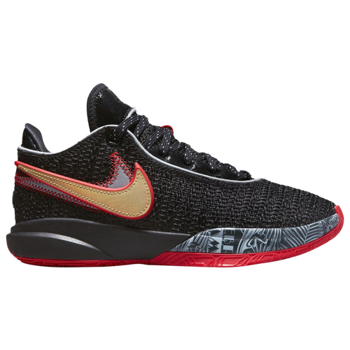 

Nike Boys Nike LeBron XX - Boys' Grade School Basketball Shoes Black/Black/University Red Size 05.0