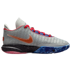 Boys' Grade School - Nike LeBron XX - Multi/Silver/Blue