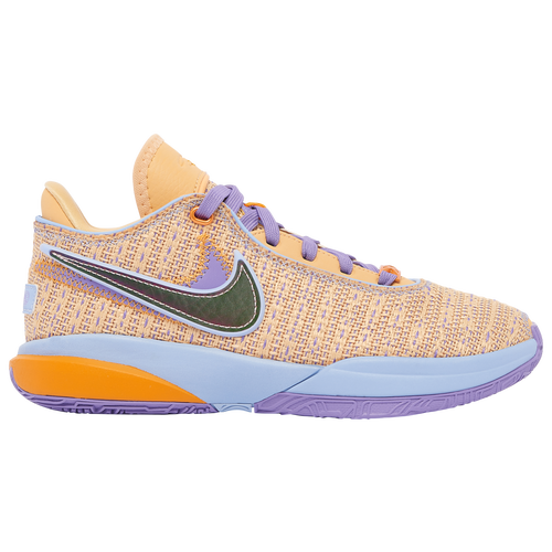 

Boys Nike Nike LeBron XX - Boys' Grade School Basketball Shoe Celestial Gold/Multi Color/Cobalt Blue Size 05.0