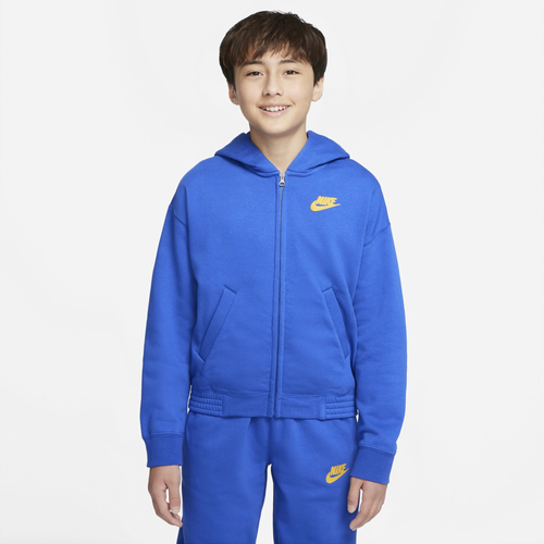 

Nike Boys Nike Collector of Basketball Full Zip Hoodie - Boys' Grade School Game Royal/Yellow Ochre Size L