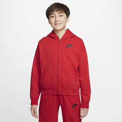 Boys' Grade School - Nike Collector of Basketball Full Zip Hoodie - University Red/Black