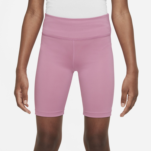 

Nike Girls Nike Dri-Fit One Bike Shorts - Girls' Grade School Elemental Pink/White Size L