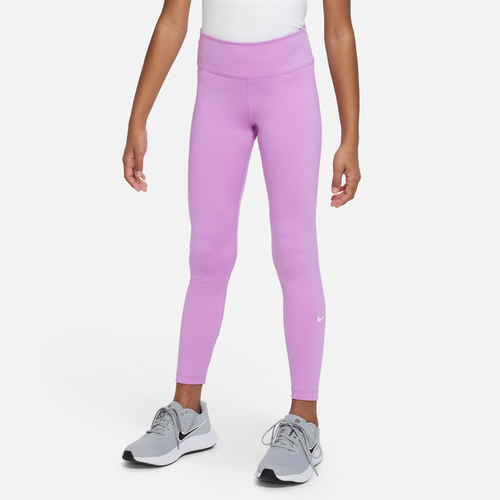 

Nike Girls Nike Dri-FIT One Leggings - Girls' Grade School Rush Fuchsia/White Size XL