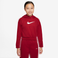 Nike Tech Fleece GFX Pullover Hoodie - Girls' Grade School Gym Red/White