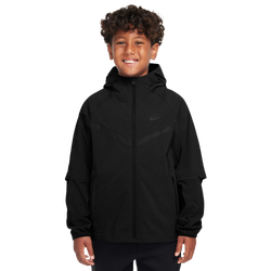 Boys' Grade School - Nike NSW Tech Woven Full-Zip Jacket PD - Black/Black