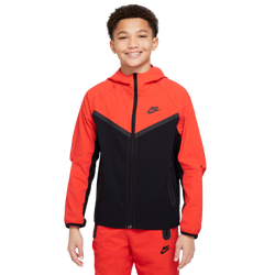 Boys' Grade School - Nike NSW Tech Woven Full-Zip Jacket PD - Black/Black