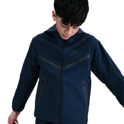 Boys' Grade School - Nike NSW Tech Woven Full-Zip Jacket PD - Obsidian/Obsidian/Black
