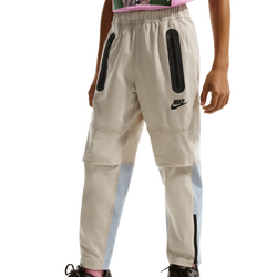 Boys' Grade School - Nike Tech Woven Pants-PD - Cream Ii/Black/Wolf Grey