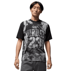 Men's - Jordan Lifestyle Brooklyn Collegiate GFX Short Sleeve Crewneck - Black/Tan