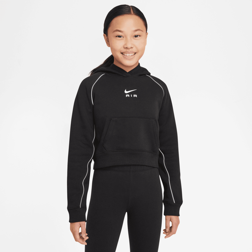

Nike Girls Nike Air FT Hoodie - Girls' Grade School Black/White Size M