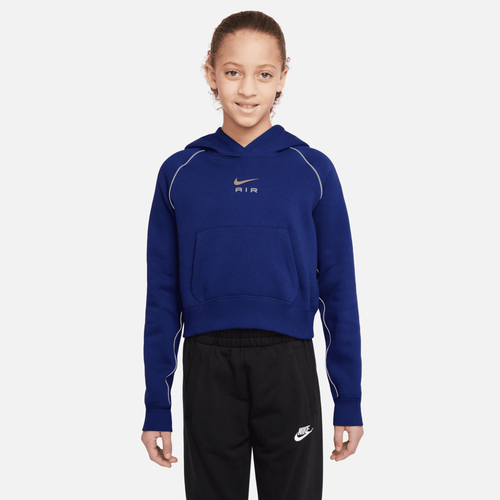 Nike Kids' Girls  Air Ft Hoodie In Deep Royal Blue/white
