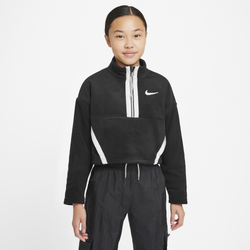 Girls' Grade School - Nike NSW OP Long Sleeve Top - Black/White