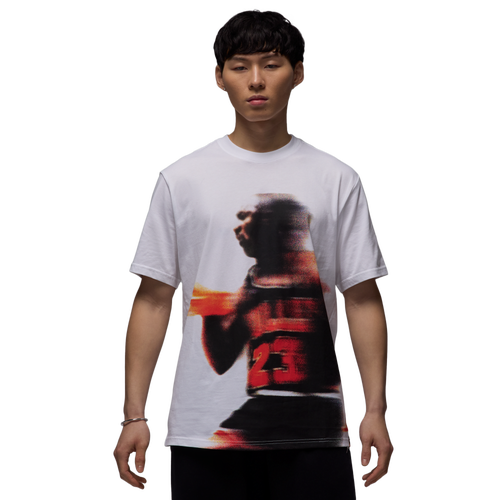 MENS - Jordan Dri-Fit Sport Graphic Short Sleeve Crewneck - White/Black