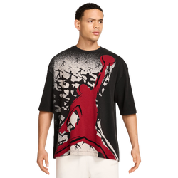 Men's - Jordan NC Reissue Oversize Short Sleeve Crew - Black/Gym Red