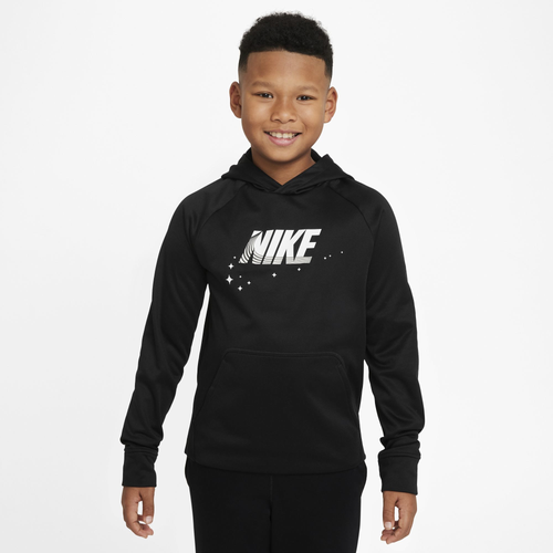 

Nike Boys Nike Tech Fleece GFX Pullover Hoodie - Boys' Grade School Black/White Size L