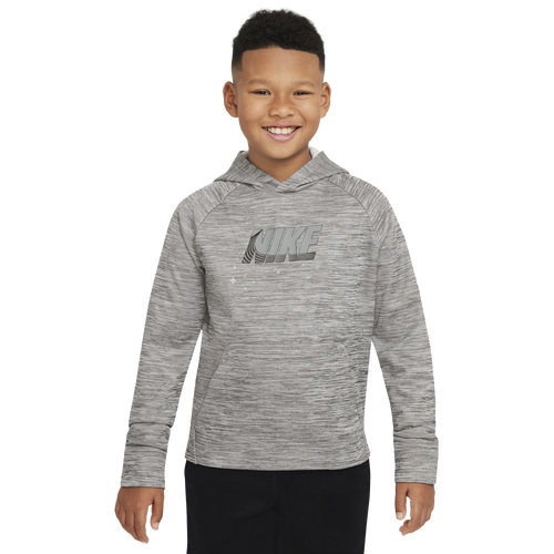 Nike Kids' Boys  Tech Fleece Gfx Pullover Hoodie In Carbon