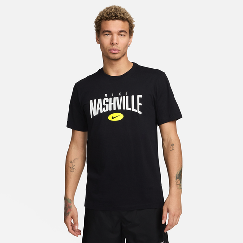 

Nike Mens Nike City T-Shirt - Mens Black/White Size M