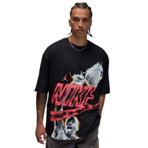 Jordan Mens  Reissue Oversized Short Sleeve Crewneck In Black